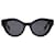 Gucci Óculos de sol em acetato preto/cinza  ref.650827
