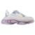 Balenciaga Triple S Sneaker mit durchsichtiger Sohle in Tricolor, Blau, grau, Lila Weiß  ref.650927