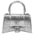Balenciaga Hourglass S Bag in Silver Leather Silvery Metallic  ref.650936