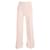 Max Mara Straight Cut Trousers in Ivory Triacetate White Cream Synthetic  ref.650967