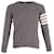 Thom Browne 4-Sweat-shirt ras du cou Bar en cachemire gris Laine  ref.650991