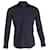 Prada Classic Button Front Long Sleeve T-shirt in Navy Blue Cotton   ref.651050