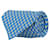 Salvatore Ferragamo Cravate en soie à imprimé ballon de football Bleu  ref.651111