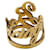 Balenciaga Typo Ring aus goldfarbenem Messing Golden Metallisch  ref.651140