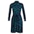 Diane Von Furstenberg Robe Imprimé Léopard Dory en Viscose Turquoise Fibre de cellulose  ref.651157