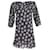 Diane Von Furstenberg Vestido Estampado em Seda Preta Preto  ref.651164