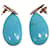 Monica Vinader Nura Earrings in Turquoise 18k Rose Gold Metal  ref.651308