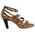 Tod's Strappy High Heel Sandals in Tan Leather  Brown Beige  ref.651309