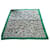 carré hermès vintage plumes en twill de soie vert Vert clair  ref.651433