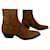 Saint Laurent Ankle Boots Cognac Leather  ref.651472