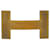 Boucle de ceinture Hermès modèle Quizz en métal plaqué or brossé Doré  ref.651607