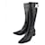 Botas Botas Dior Zapatos Zapatos Mujer Negro Plata Botas Largas Cuero  ref.652670