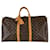 Louis Vuitton Keepall 55 monogram travelbag Brown Leather Cloth  ref.652696