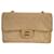 Chanel classic lined flap medium lambskin gold hardware timeless beige vintage Leather  ref.652697