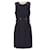 *vestido chanel 06Un vestido de tweed con pliegues de botones de diamantes de imitación sin mangas Negro Lana  ref.652725