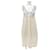 See by Chloé SEE BY CHLOE Un pezzo Midi senza maniche Willow x Crochet Nero Bianco Cotone  ref.652755