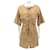See by Chloé SEE BY CHLOE One-piece knee-length lace-up hemp x cotton Beige Caramel Linen Elastane  ref.652764