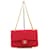 Chanel zeitlose Handtasche Rot Leinwand  ref.653118