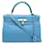 Hermès Kelly Light blue Leather  ref.654187