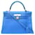 Hermès Hermes Kelly Azul Couro  ref.654282