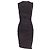 Vestido Helmut Lang Gathered Bodycon em Cupro Preto