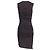 Vestido Helmut Lang Gathered Bodycon em Cupro Preto - vista 3