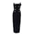Vestido Alessandra Rich Chain Strap Bodycon Maxi em veludo preto  ref.654474