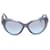 Chanel Camellia Cat Eye óculos escuros azul Metal  ref.654884