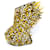 Giuseppe Zanotti maxi wedge bootie with crystal and spike detail Black Golden Leather Metal Glass  ref.655115