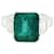 inconnue White gold emerald ring, diamants.  ref.655746