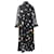 Ganni The Kate Tiered Midi Dress in Black Print Viscose Cellulose fibre  ref.655862