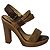 Tacchi Lanvin in legno in pelle marrone