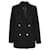 Autre Marque Mit Perlmutt gefütterte, einreihige Jacke aus schwarzer Bio-Baumwolle  ref.655943