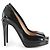 Fendi Black Patent Leather Peep Toe Platform Pumps - view 2