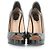 Fendi Black Patent Leather Peep Toe Platform Pumps - view 3