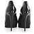 Fendi Black Patent Leather Peep Toe Platform Pumps - view 4