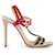 Christian Louboutin Tri-Color Leather Glitter Heel Ankle Strap Sandals Multiple colors  ref.656037