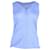Saint Laurent Scalloped V-neck Sleeveless Pullover in Blue Cashmere Wool  ref.656040