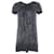 Gucci Rautenförmiges, mit Steinen verziertes Hemdkleid aus schwarzer Seide  ref.656072