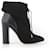 Aquazzura Black Suede Cuff Block Heels Ankle Boots  ref.656155