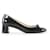 Prada Black Patent Leather Bow Block Heel Pumps  ref.656171