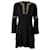 Michael Kors Kleid mit Empire-Ärmeln und Nieten aus schwarzem Polyester  ref.656275