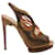 Nicholas Kirkwood Lizard Specchio High Heel Sandalen aus bronzefarbenem Metallic-Leder Metallisch  ref.656339