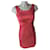 Moschino Cheap And Chic Moschino billiges und schickes gemustertes Kleid Weiß Rot Viskose Acetat  ref.656571