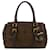 Prada Brown Canapa Logo Handbag Dark brown Cloth Cloth  ref.656800