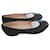 Chanel Zapatillas de ballet Negro Cuero  ref.656939