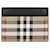 Burberry Credit card holder in Vintage check fabric and leather Black Beige  ref.657087