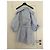 Abito chemisier ALEXANDER WANG Bianco Blu Blu chiaro - vista 4