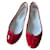 New Repetto ballet flats in flame red patent leather  ref.657434