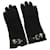 PRADA Handschuhe aus Nylon-Leder 6 1/2 Schwarz Auth yk5007  ref.657512